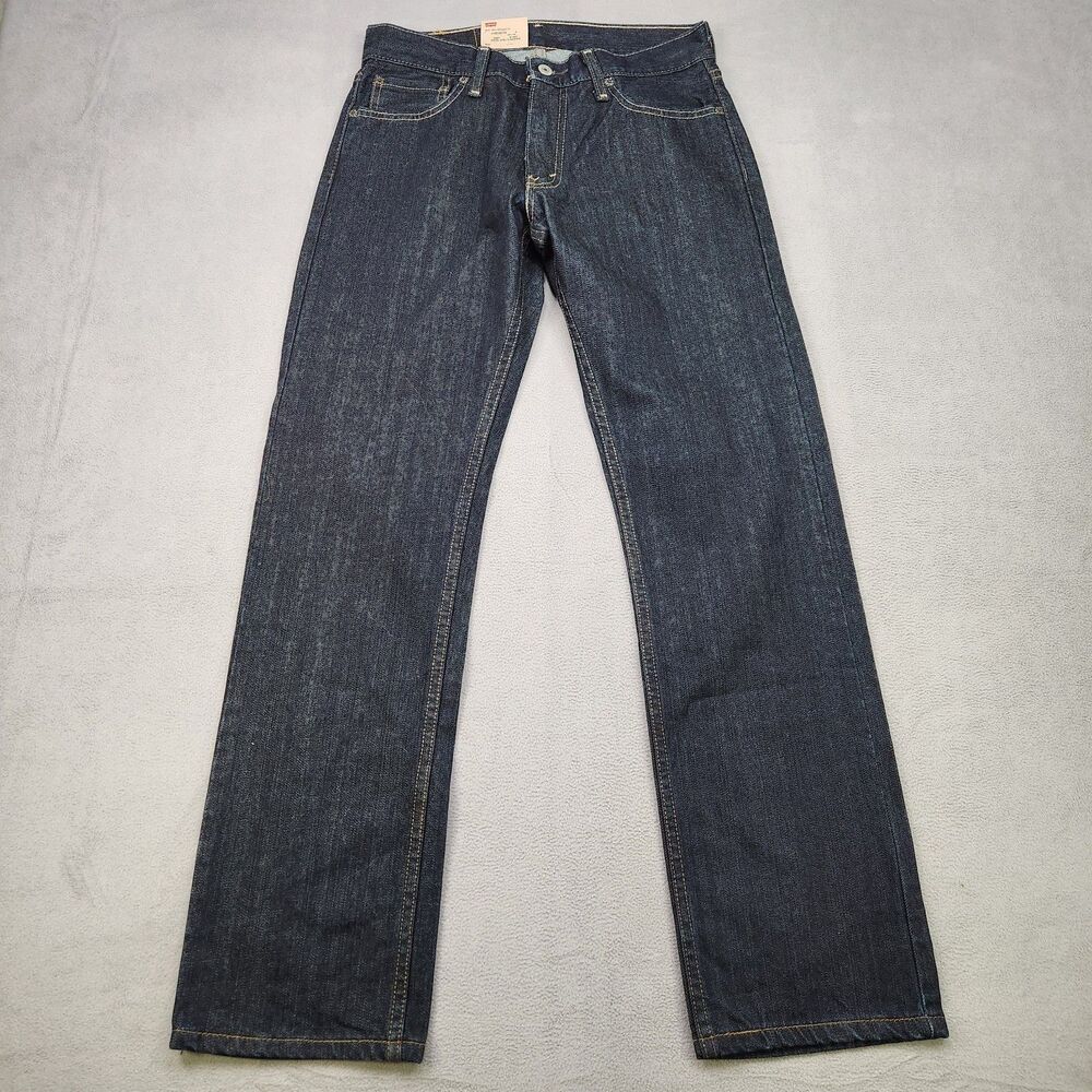 Levi's 514 Jeans Men's 29x30 Blue Dark Wash Rinse Slim Straight Denim NWT